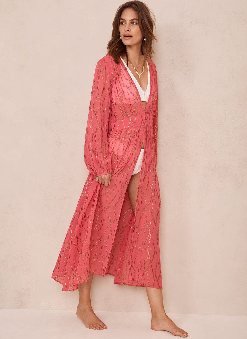 MVODLK01 Mint Velvet Longline Kimono