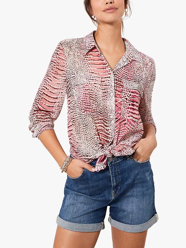 MVPLAS01 Mint Velvet Animal Shirt