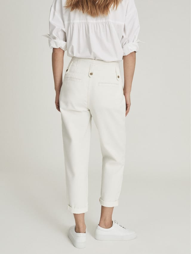 RACTCT01 REISS COTTON TAPERED CARGO TROUSERS