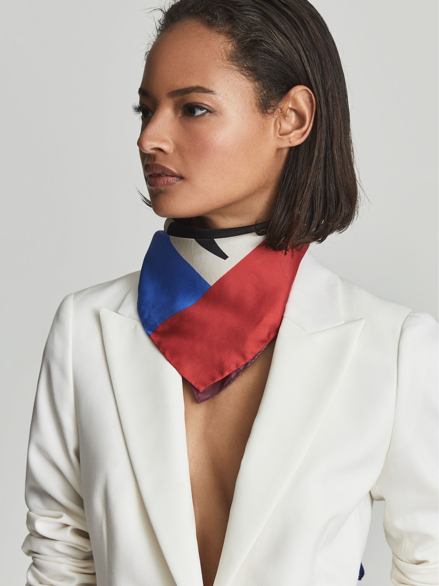 RAPSS01 REISS PRINTED SILK SCARF