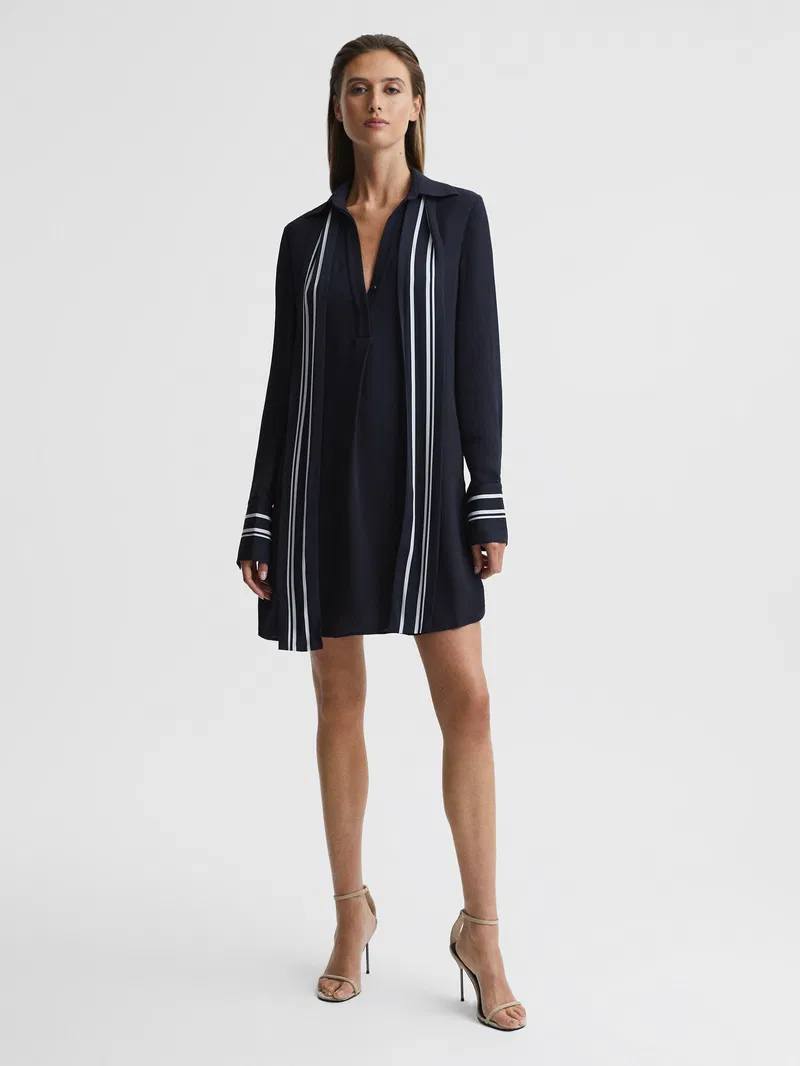 RFSDMD02 REISS STRIPE DETAIL DRESS