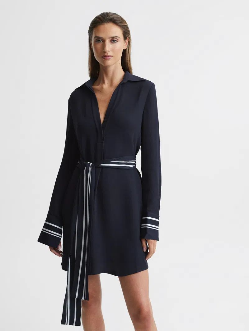 RFSDMD02 REISS STRIPE DETAIL DRESS