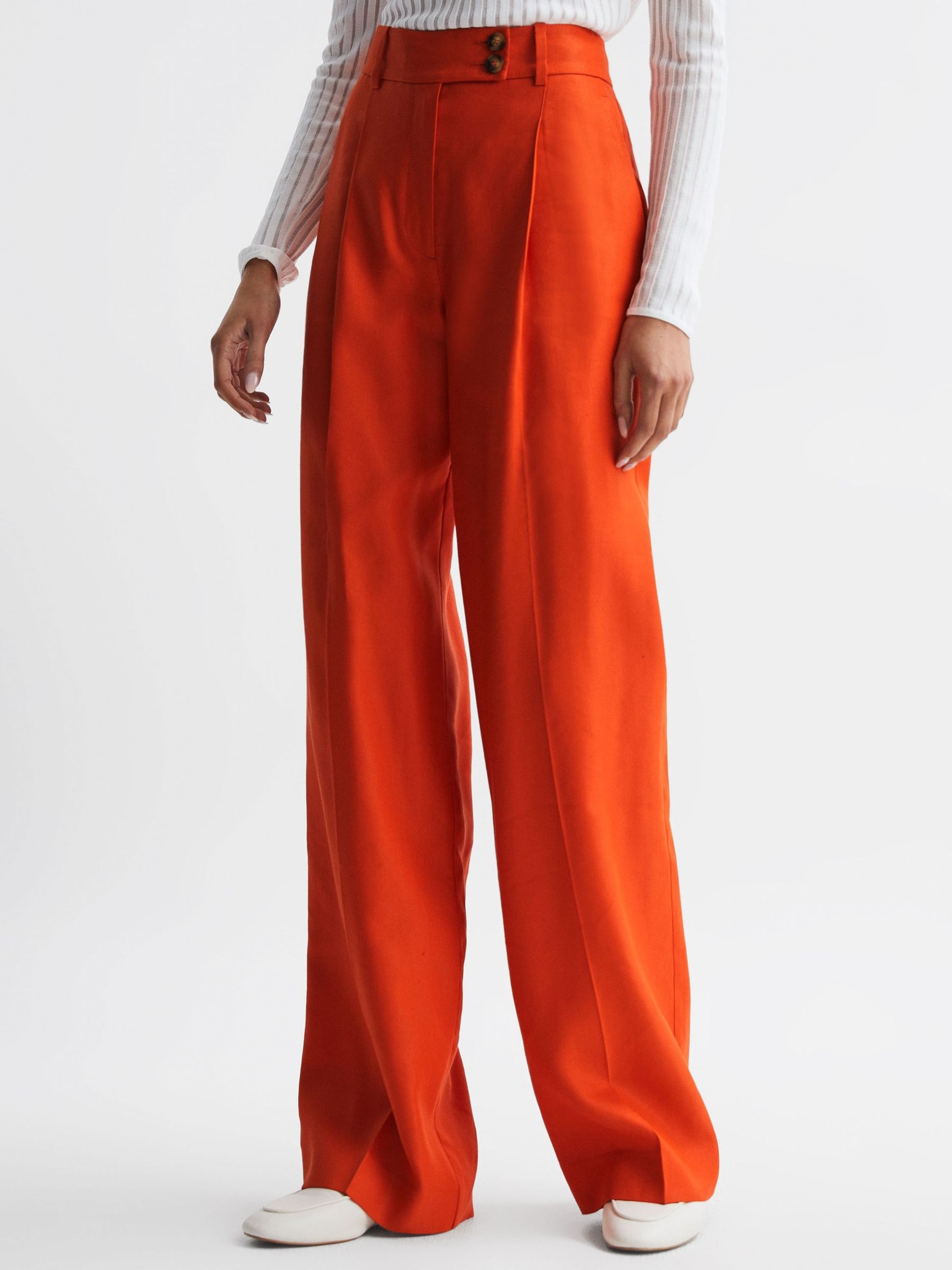 RHWLLT01 REISS WIDE LEG TROUSERS