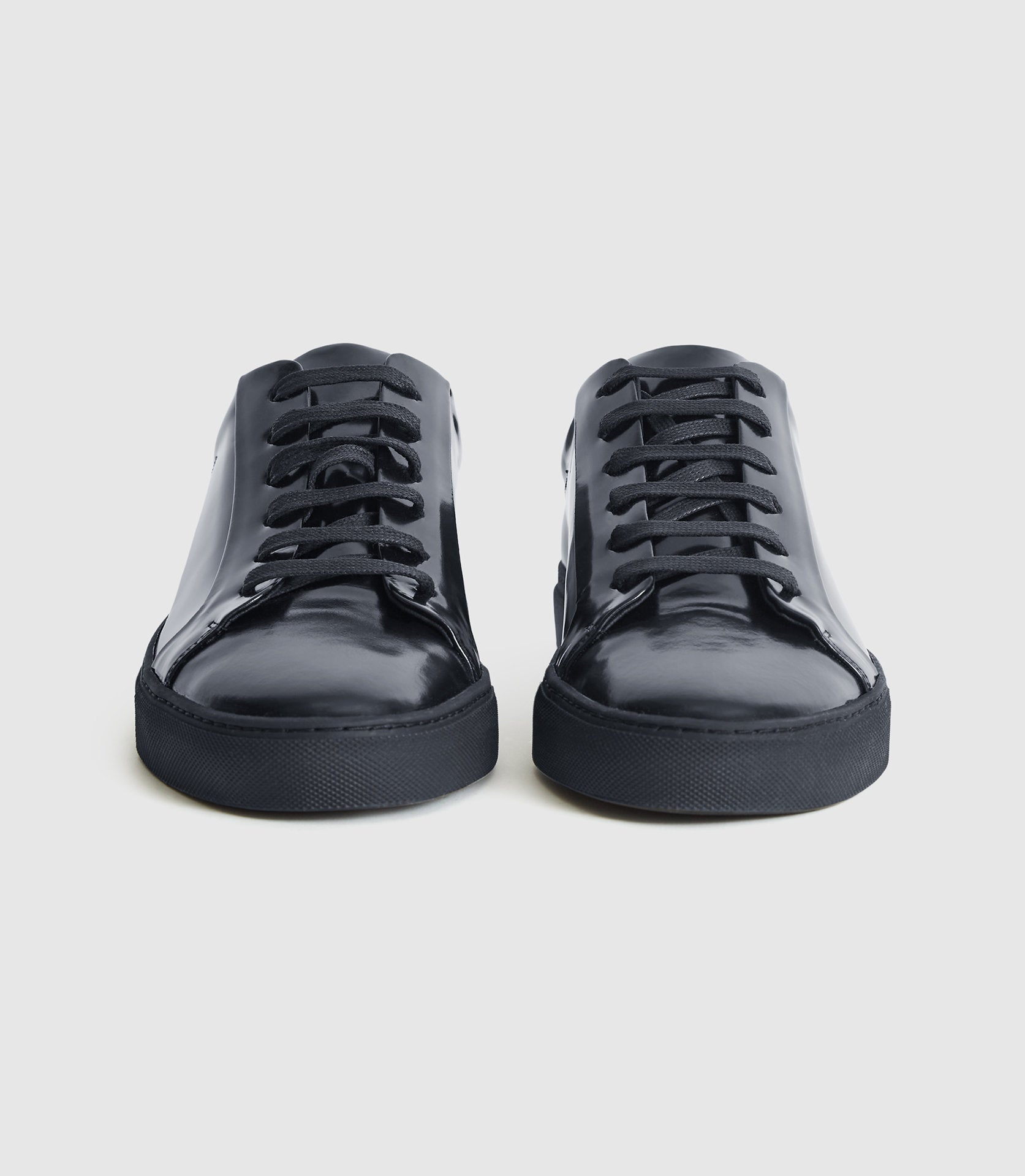 RLHSLT01 REISS HIGH SHINE LEATHER TRAINERS