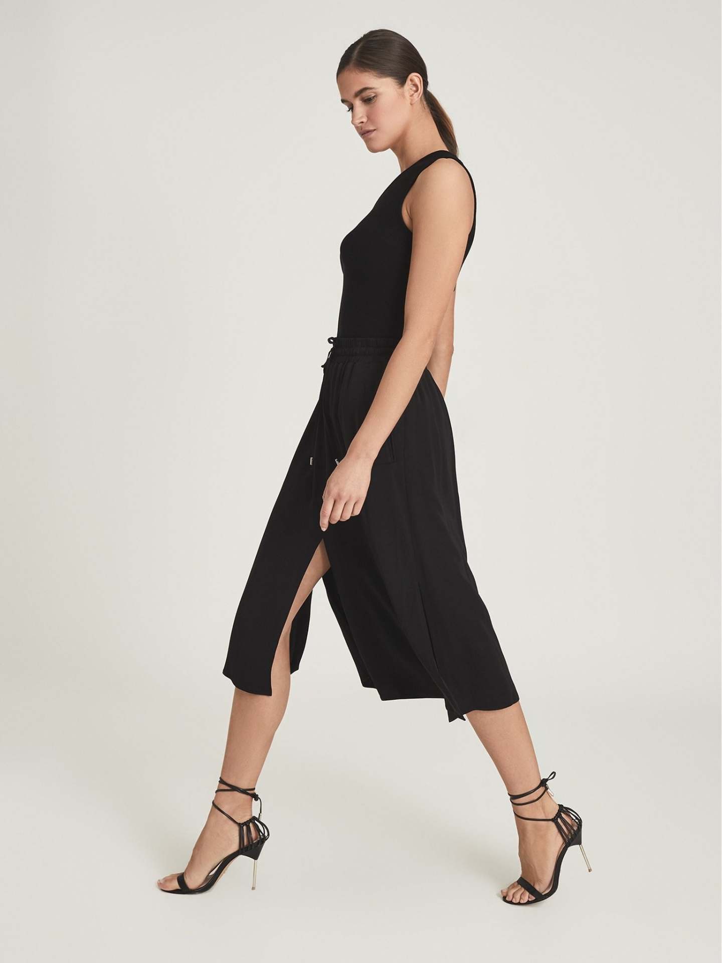 RSMSWDW01 REISS MIDI SKIRT WITH DRAWCORD WAISTBAND