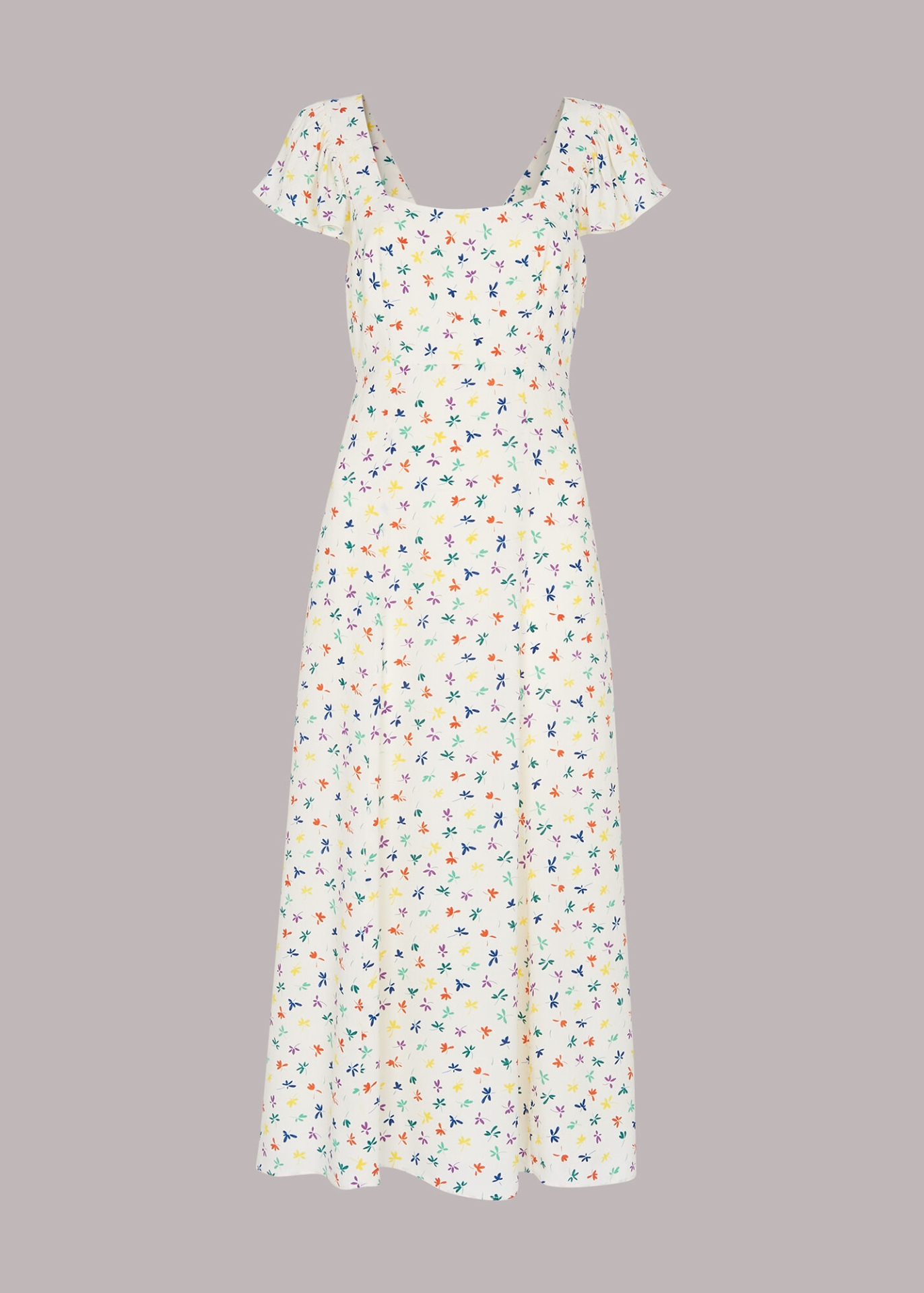 WDFMD01 WHISTLES FLORAL MIDI DRESS