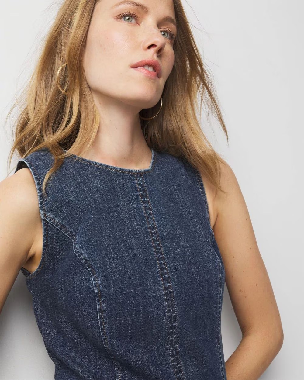 WDSD02 WHBM Denim Midi Dress