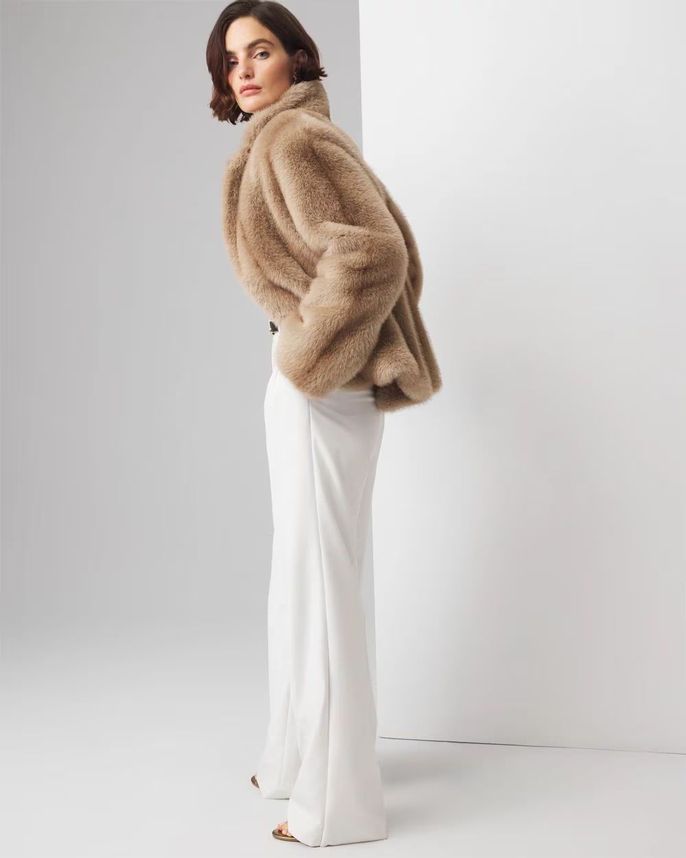 WFFC01 WHBM Faux Fur Coat