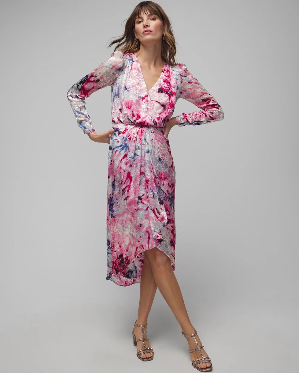 WLSBRFMD01 WHBM Floral Midi Dress