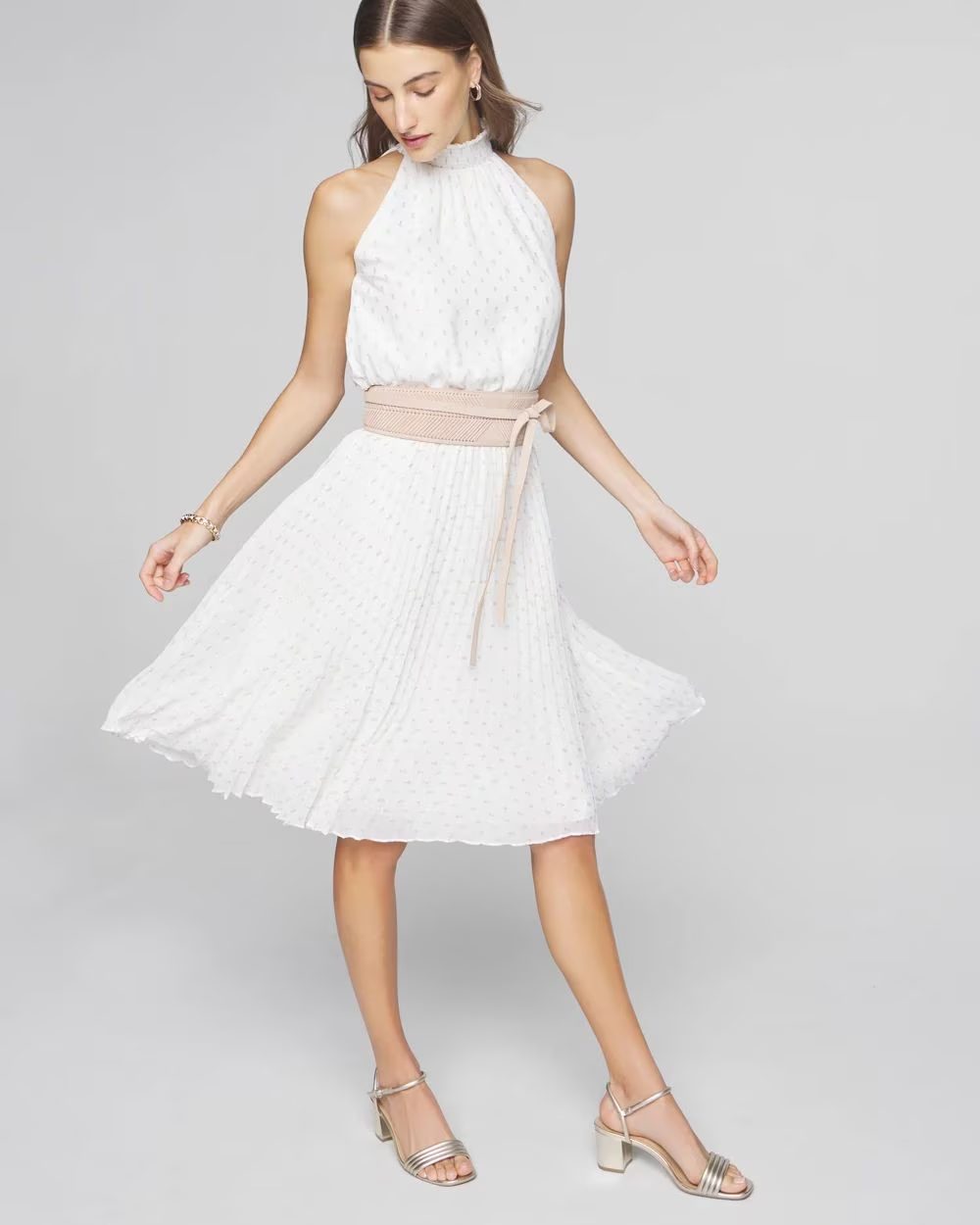 WSPCMD01 WHBM Pleated Midi Dress