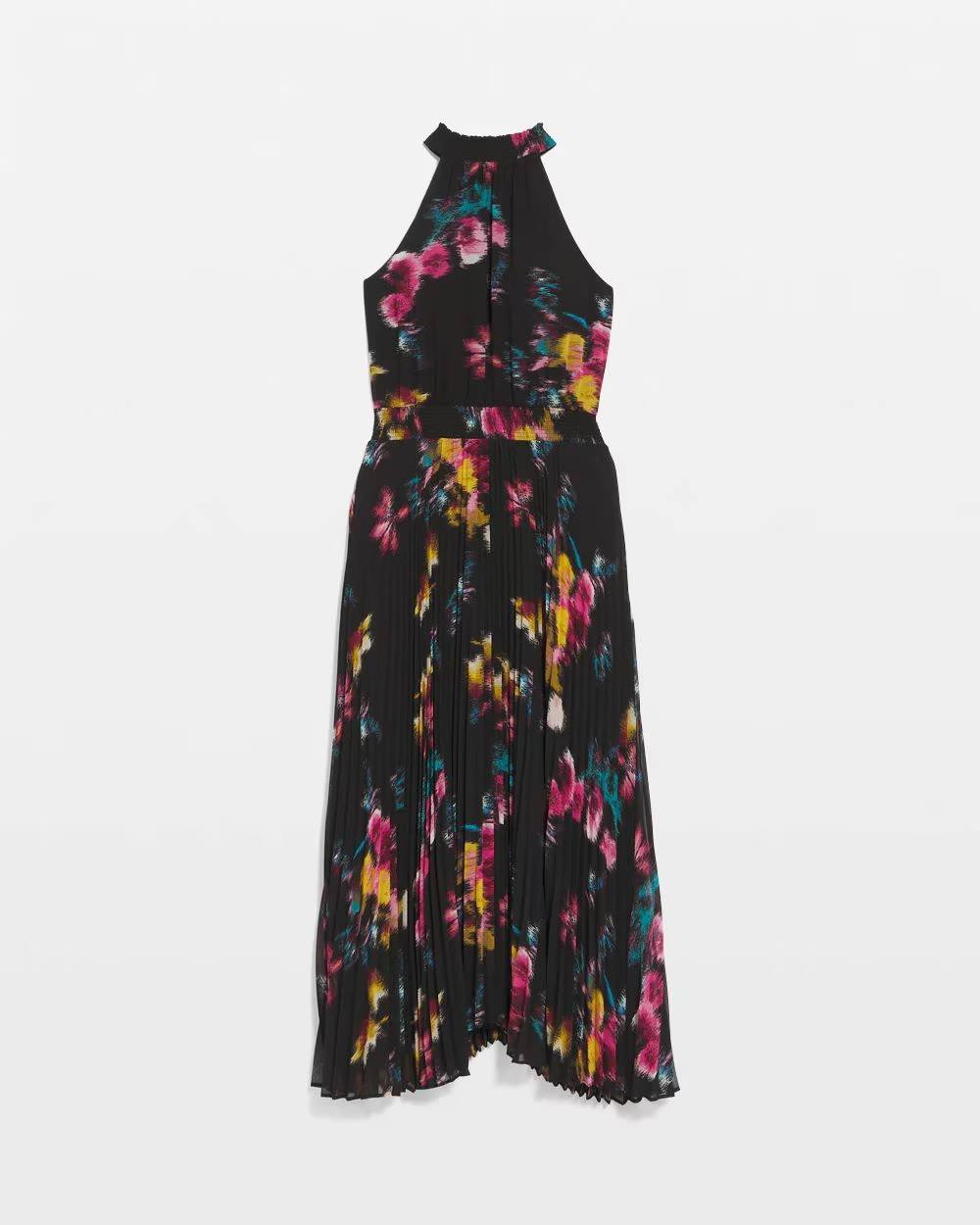 WSPHMD01 WHBM Pleated Halter Dress