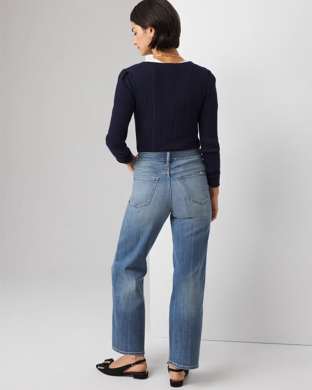WWLCJ01 WHBM Wide Leg Cropped Jean