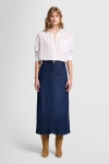 7DMS01 7 FOR ALL MANKIND DENIM MIDI SKIRT