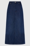 7DMS01 7 FOR ALL MANKIND DENIM MIDI SKIRT