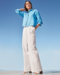 ACLS01 Ann Taylor Cropped Linen Shirt