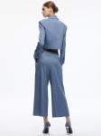 AOSCCBPHWC01 Alice + Olivia Chambray Blazer & High Waist Culottes