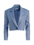 AOSCCBPHWC01 Alice + Olivia Chambray Blazer & High Waist Culottes