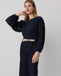 APMMPST01 Ann Taylor Pleated Sleeve Top