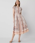 ASCPSFD01 Ann Taylor Studio Collection Paisley Flare Dress