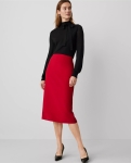 ATCMPSIFC01 Ann Taylor Crepe Midi Skirt