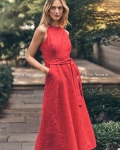 ATEBHFD01 Ann Taylor Eyelet Halter Flare Dress