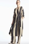 CSMWD01 COS STRIPED MIDI WRAP DRESS