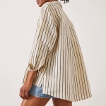 HESLS01 Hush Stripe Linen Shirt