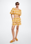 MCCB01 Mango Checked Blouse & Printed Shorts