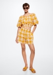 MCCB01 Mango Checked Blouse & Printed Shorts