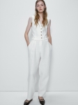 MD1LDDST01 Massimo Dutti Linen Suit Trousers