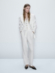 MD1LDDST01 Massimo Dutti Linen Suit Trousers