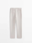 MD1LDDST01 Massimo Dutti Linen Suit Trousers