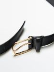 MDBLB02 Massimo Dutti Black Leather Belt