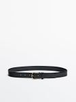 MDBLB02 Massimo Dutti Black Leather Belt