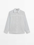 MDCALBS01 MASSIMO DUTTI COTTON AND LINEN SHIRT