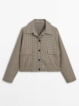 MDCBJWC01 Massimo Dutti Check Bomber Jacket