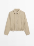 MDCPTOWP02 Massimo Dutti Cropped Overshirt