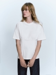 MDCTWGW01 Massimo Dutti Gathered Waist Cotton T-shirt