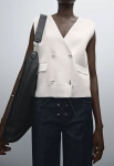 MDDBMKV01 Massimo Dutti Button Knit Waistcoat
