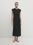 MDDMD01 MASSIMO DUTTI LINEN MIDI DRESS