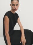 MDDMD01 MASSIMO DUTTI LINEN MIDI DRESS