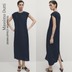 MDDMD01 MASSIMO DUTTI LINEN MIDI DRESS