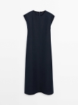 MDDMD01 MASSIMO DUTTI LINEN MIDI DRESS
