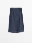 MDDWS02 MASSIMO DUTTI DENIM MIDI SKIRT