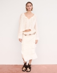 MDFBWLT01 Massimo Dutti Flowing Lace Blouse