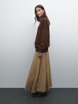 MDFLBMS01 Massimo Dutti Flounce Midi Skirt