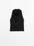MDFNTWDD01 Massimo Dutti Draped Detail Top