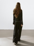 MDFTWCT01 Massimo Dutti Topstitching Wide Leg Trousers
