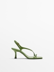 MDHLSWSS01 MASSIMO DUTTI LEATHER SANDALS WITH SIDE STRAP
