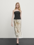 MDOPS01 Massimo Dutti Ombré Printed Skirt